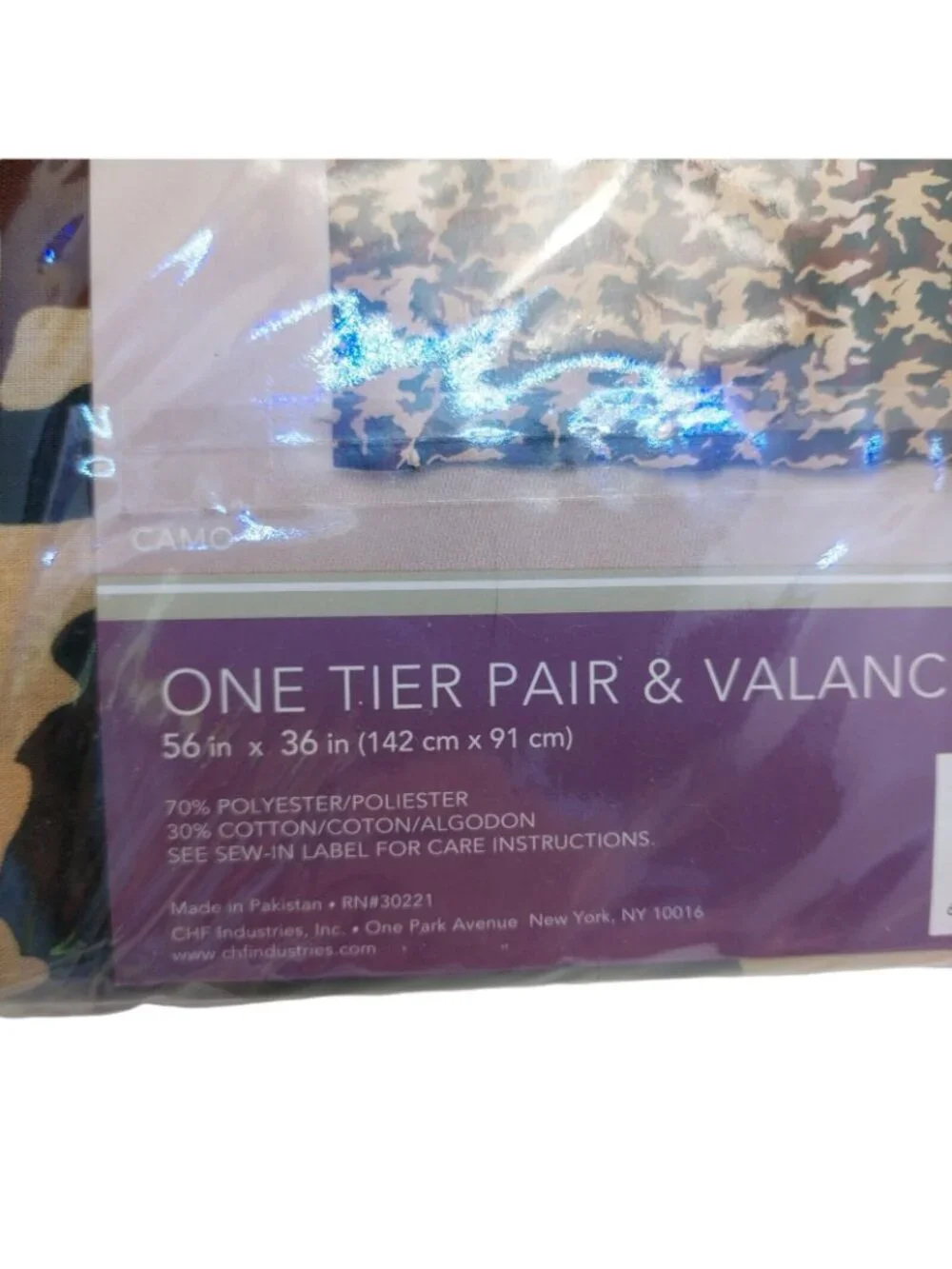 Kitchen Curtains Brown Camo Camouflage Tier Pair & Valance Set 56